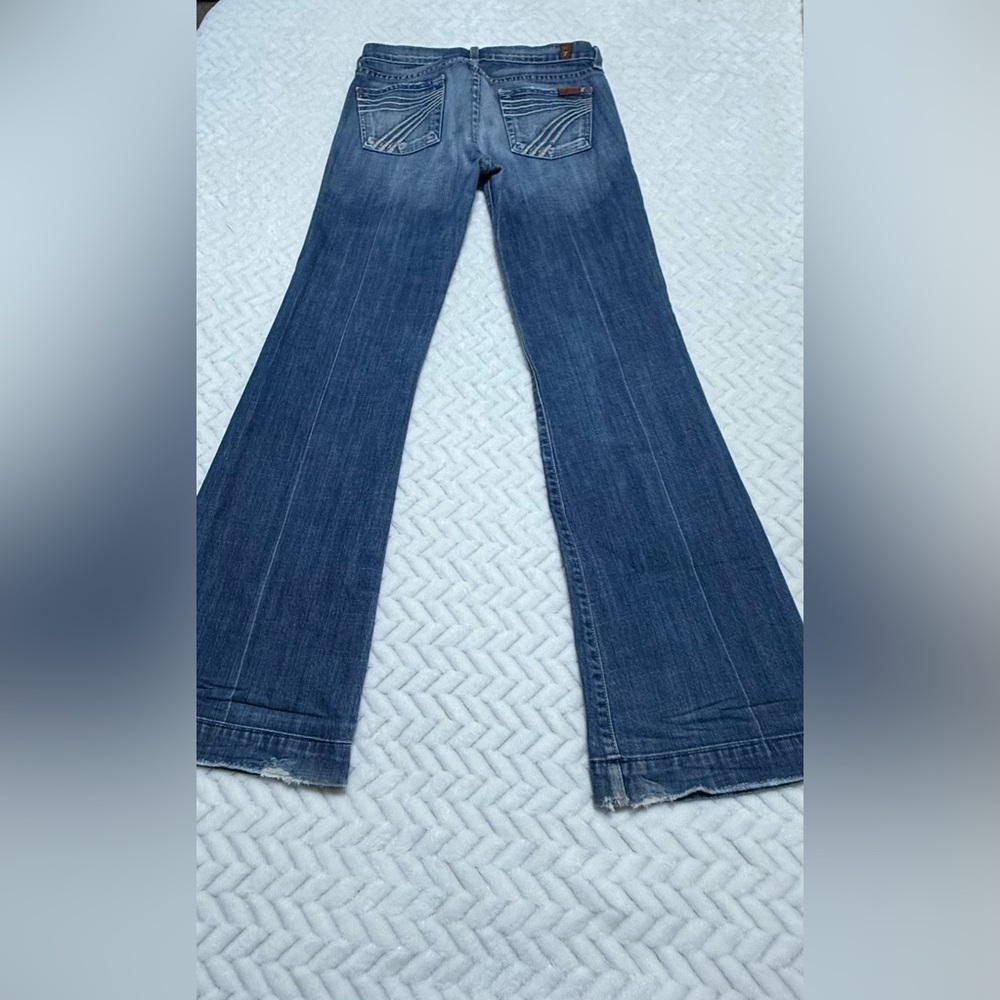 7 For All Mankind Blue Boot Cut Jeans - Picture 3 of 4